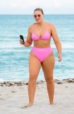 ISKRA LAWRENCE in Bikini at a Beach in Miami 12/09/2018
