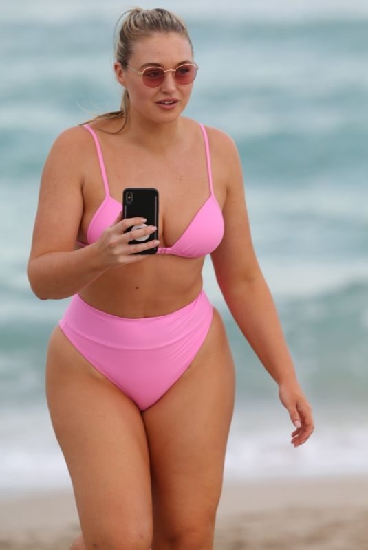 ISKRA LAWRENCE in Bikini at a Beach in Miami 12/09/2018