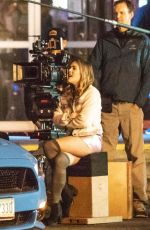 ISLA FUSHER Filming a Night Scene in Los Angeles 12/12/2018