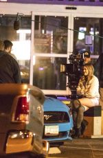 ISLA FUSHER Filming a Night Scene in Los Angeles 12/12/2018