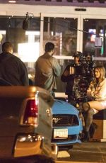ISLA FUSHER Filming a Night Scene in Los Angeles 12/12/2018