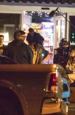 ISLA FUSHER Filming a Night Scene in Los Angeles 12/12/2018