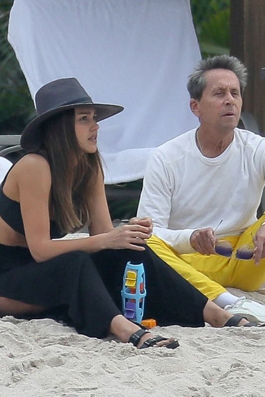 JESSICA ALBA at a Beach in Mexico 12/31/2018