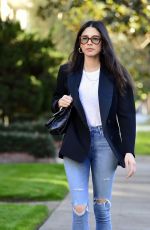 JESSICA GOMES in Ripped Denim Out in Los Angeles 12/21/2018