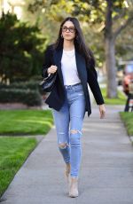 JESSICA GOMES in Ripped Denim Out in Los Angeles 12/21/2018