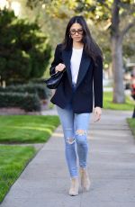 JESSICA GOMES in Ripped Denim Out in Los Angeles 12/21/2018
