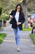 JESSICA GOMES in Ripped Denim Out in Los Angeles 12/21/2018