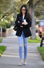 JESSICA GOMES in Ripped Denim Out in Los Angeles 12/21/2018