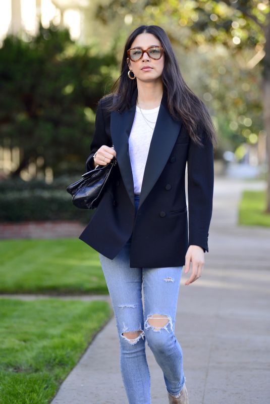 JESSICA GOMES in Ripped Denim Out in Los Angeles 12/21/2018