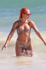 JESSICA WOODLEY in Bikini at a Beach in Tulum 12/12/2018