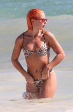 JESSICA WOODLEY in Bikini at a Beach in Tulum 12/12/2018