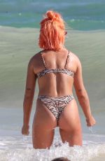 JESSICA WOODLEY in Bikini at a Beach in Tulum 12/12/2018