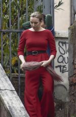 JODIE COMER and SANDRA OH on the Set of Killing Eve, Second Season in Rome 12/04/2018