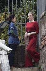 JODIE COMER and SANDRA OH on the Set of Killing Eve, Second Season in Rome 12/04/2018