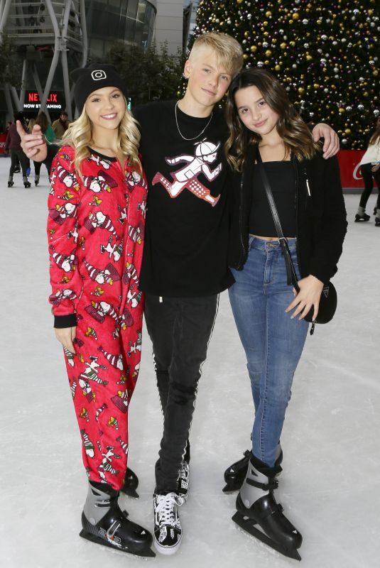 JORDYN JONES at Onstagram’s #instaskate 2018 at LA Kings Holiday Ice LA Live 11/27/2018