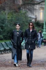 KAIA GERBER and CINDY CRAWFORD Out in Paris 12/06/2018