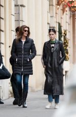 KAIA GERBER and CINDY CRAWFORD Out in Paris 12/06/2018