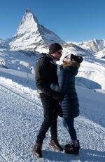 KALEY CUOCO on Honeymoon in Zermatt 12/15/2018