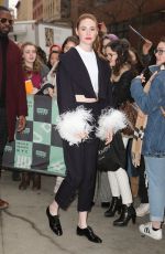 KAREN GILLAN Leaves Aol Build in New York 12/14/2018