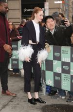 KAREN GILLAN Leaves Aol Build in New York 12/14/2018