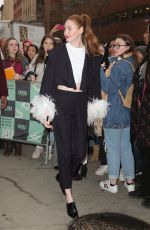 KAREN GILLAN Leaves Aol Build in New York 12/14/2018