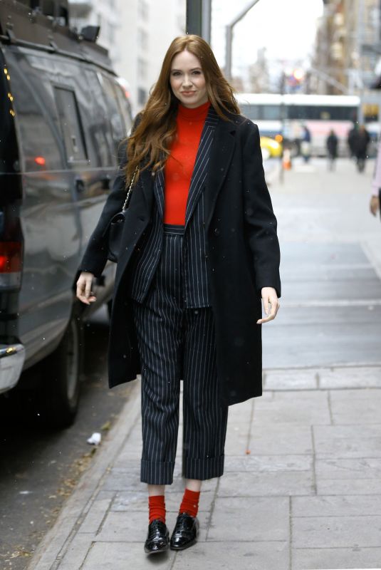 KAREN GILLAN Leaves Good Day New York 12/13/2018