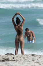 KARRUECHE TRAN in Bikini on the Beach in Miami 12/31/2018
