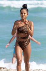KARRUECHE TRAN in Bikini on the Beach in Miami 12/31/2018