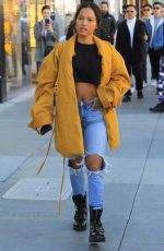 KARRUECHE TRAN in Ripped Jeans Out Shopping in Beverly Hills 12/28/2018
