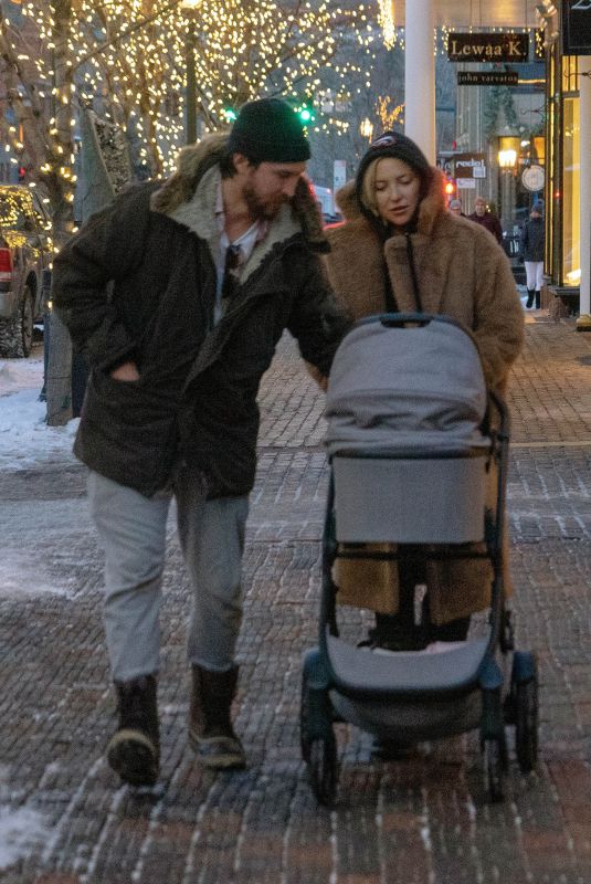 KATE HUDSON and Danny Fujikawa Out in Aspen 12/23/2018