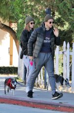KATE MARA and Jamie Bell Out with Their Dogs in Los Angeles 12/15/2018