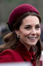 KATE MIDDLETON at Christmas Day Church Service in King