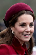 KATE MIDDLETON at Christmas Day Church Service in King