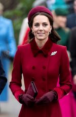 KATE MIDDLETON at Christmas Day Church Service in King
