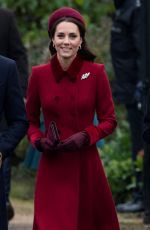 KATE MIDDLETON at Christmas Day Church Service in King