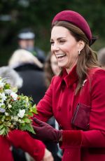 KATE MIDDLETON at Christmas Day Church Service in King