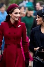 KATE MIDDLETON at Christmas Day Church Service in King