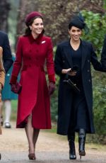 KATE MIDDLETON at Christmas Day Church Service in King