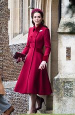 KATE MIDDLETON at Christmas Day Church Service in King