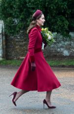 KATE MIDDLETON at Christmas Day Church Service in King