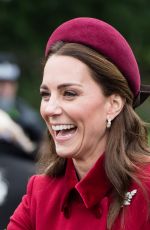 KATE MIDDLETON at Christmas Day Church Service in King