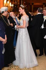 KATE MIDDLETON at Evening Reception for Members of Diplomatic Corps at Buckingham Palace in London 12/04/2018