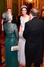 KATE MIDDLETON at Evening Reception for Members of Diplomatic Corps at Buckingham Palace in London 12/04/2018