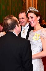KATE MIDDLETON at Evening Reception for Members of Diplomatic Corps at Buckingham Palace in London 12/04/2018