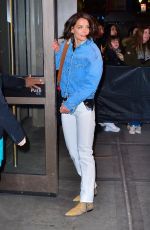KATIE HOLMES Arrives at Z100