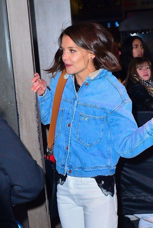 KATIE HOLMES Arrives at Z100