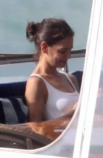 KATIE HOLMES at a Yacht in Miami 12/28/2018