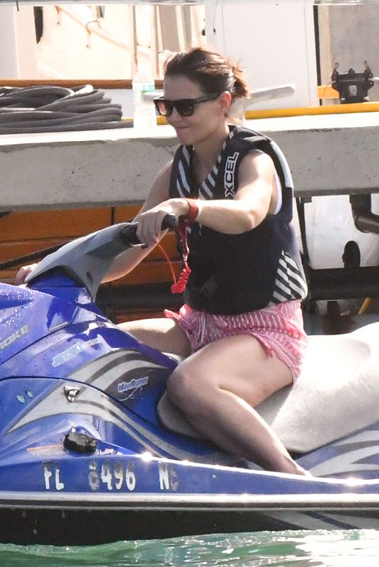 KATIE HOLMES Jet Skiing in Miami 12/29/2018