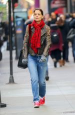 KATIE HOLMES Out and About in New York 12/12/2018