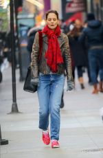 KATIE HOLMES Out and About in New York 12/12/2018
